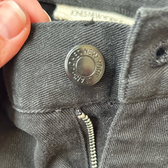 Jones New York Black Straight Leg Denim with Modern Distressing - Picture 6 of 9